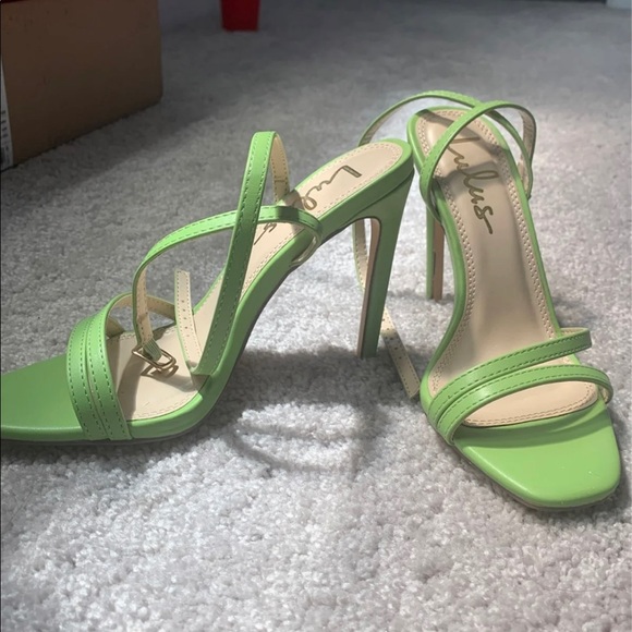Lulus Lianya Green Ankle Strap Heels - Picture 3 of 4